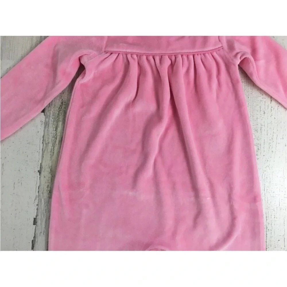 Beaufort Bonnet Company Penny's Playsuit Pink Velour Long Romper Girls 2T